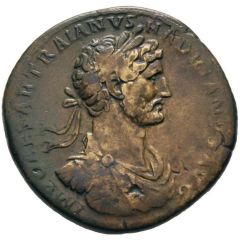 Sestertius - Hadrian PONT MAX TR POT COS II FORT RED S C, Fortuna