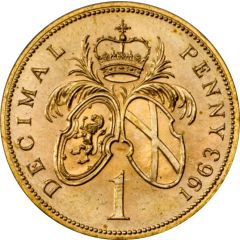 1 Decimal Penny Uniface Pattern