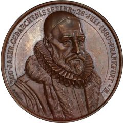 Medal - 300th anniversary of welcoming the Neufville family to the citizens` association of Frankfurt am Main