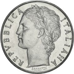 100 Lire Large type, trial strike