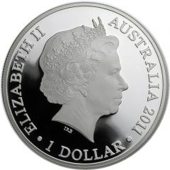 1 Dollar - Elizabeth II 4th Portrait - Kangaroo at Sunset - Silver Bullion