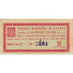 25 Céntimos Tivenys