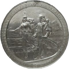 Medal - Destiny Leading the Way for Christopher Columbus World`s Columbian Exposition