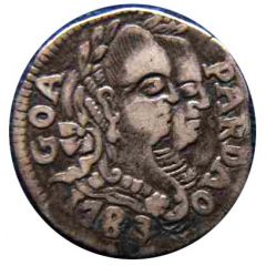 1 Pardau - Maria I and Pedro III Goa mint