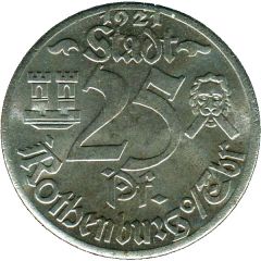 25 Pfennig - Rothenburg ob der Tauber Rothenburg o/Tauber