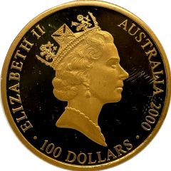 100 Dollars - Elizabeth II 3rd Portrait - Summer Olympics - Gold Proof