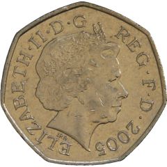 50 Pence - Elizabeth II 4th portrait, Johnson's Dictionary