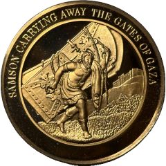 Medal - Thomason Medallic Bible Samson & Gates of Gaza