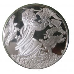 Saint Patrick`s Day Medal Triumph over the Devil`s Demon Birds