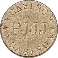 Game Token - Casino PJJJ 28.5 mm, Aluminium-bronze