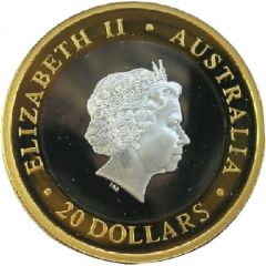 20 Dollars - Elizabeth II 4th Portrait - Gregorian Millennium - Bi-Metalic