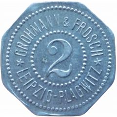 2 Pfennig - Leipzig-Plagwitz Grohmann and Frosch