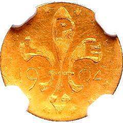 1/2 Gold Token - Louisiana Purchase Exposition