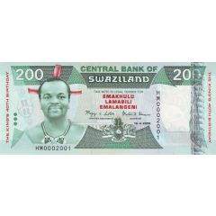 200 Emalangeni King`s 40th Birthday and 40th Independence Anniversary