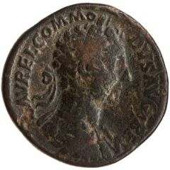 Sestertius - Commodus VIRTVS AVG IMP III COS II P P S C, Virtus