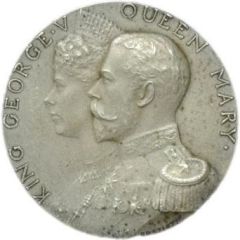 Medal - George V Coronation, Vaughtons, silvered, 32mm