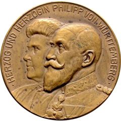Medal - Golden Wedding of Philipp of Württemberg with Marie Therese, Archduchess of Austria
