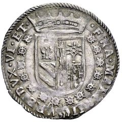 2 Sedicine - Francis Maria II della Rovere Two saints; collar obverse