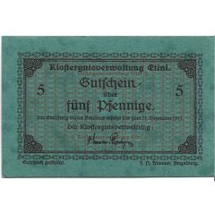 5 Pfennig Klostergutsverwaltung Ettal