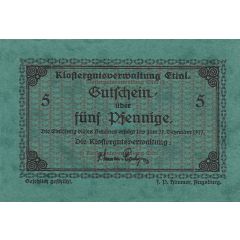 5 Pfennig Klostergutsverwaltung Ettal
