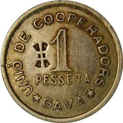 1 Peseta - Unió de Cooperadors