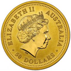 50 Dollars - Elizabeth II 4th Portrait - Year of the Monkey - Gold Bullion Coin