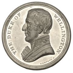 Medal - George III Battle of Waterloo, white metal