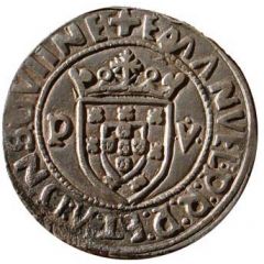 Tostão `P-V` - Manuel I Porto mint