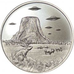 1 Ounce - Intaglio Mint UFOs over Devils Tower