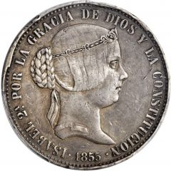 5 Pesetas - Isabella II Pattern