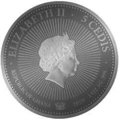 5 Cedis - Elizabeth II Diamond Frog