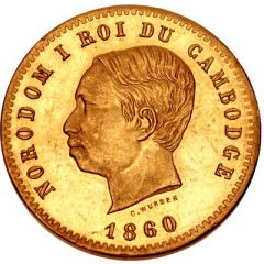 10 Centimes - Norodom I Pattern