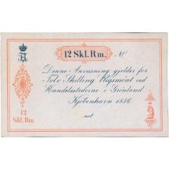 12 Skilling Rigsmønt - Frederick VII Handelsstederne i Grønland