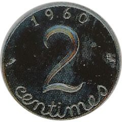 2 Centimes Epi Pré-série double revers en acier