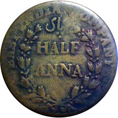 1/2 Anna - East India Company