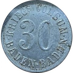30 Pfennig - Baden-Baden Krieg`s Consum Baden-Baden