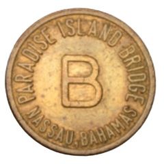 Token - Paradise Island Bridge - B, First Issue Nassau