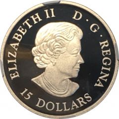 15 Dollars - Elizabeth II Magnificent Bald Eagles