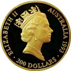 200 Dollars - Elizabeth II 3rd Portrait - Olympics 100Yrs - Gold Proof