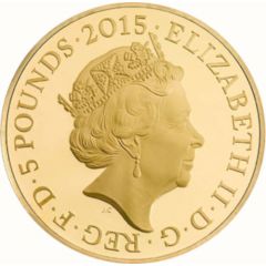 5 Pounds - Elizabeth II Battle of Waterloo, Gold Proof