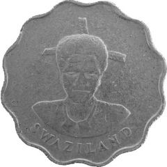20 Cents - Mswati III 1st portrait