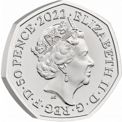 50 Pence - Elizabeth II 5th portrait, BBC Centenary