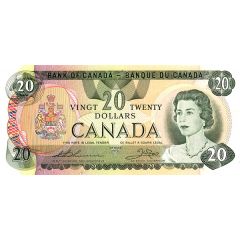20 Dollars serial on reverse