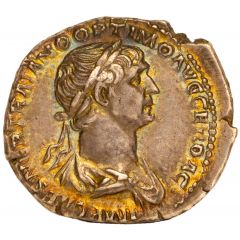 Denarius - Trajan P M TR P COS VI P P S P Q R, Mars