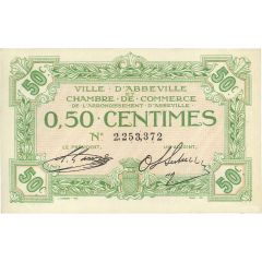 50 Centimes - Ville et Chambre de Commerce d`Abbeville [80]