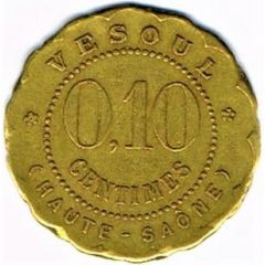 10 centimes - Société Coopérative des Employés de Chemin de Fer - Vesoul 70