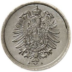 1 Pfennig - Wilhelm II type 1 - large shield - Pattern