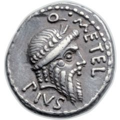 Denarius - Scipio Q•METEL PIVS / SCIPIO IMP