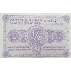 500 000 Mark provincial joint issue of Handelskammer, Landwirtschaftskammer and Handwerkskammer Hannover