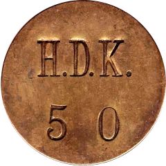 50 Pfennig - H.D.K.